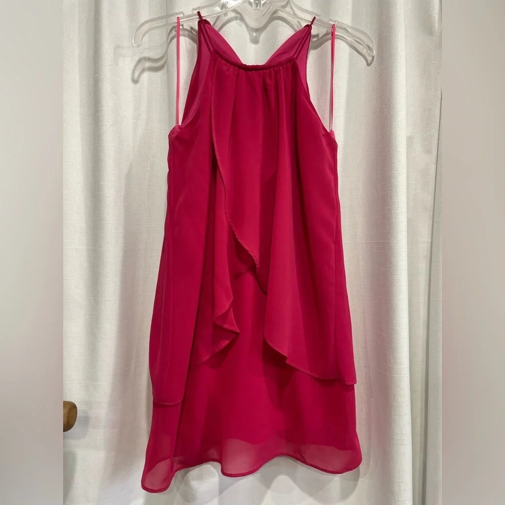 Hyfve Women’s Small Boutique Dress Pink High Neck Layer GUC